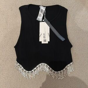 Zara rhinestone crop top